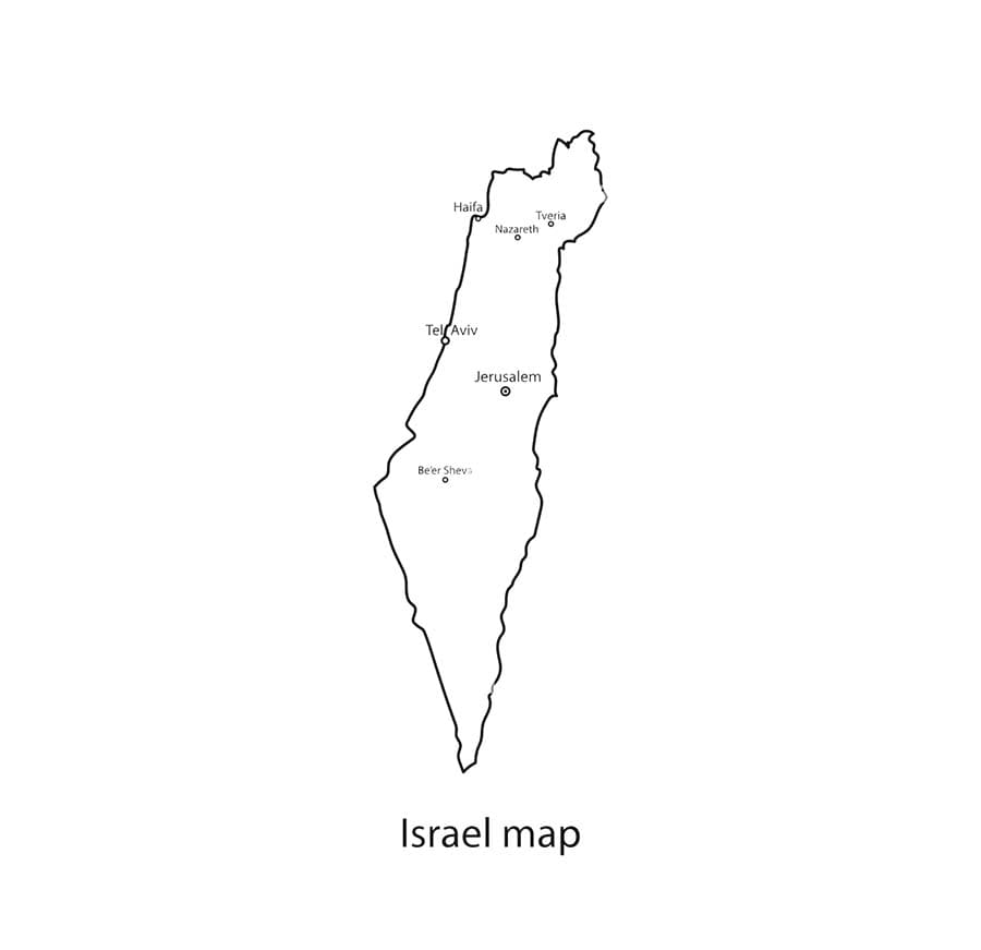 Printable Israel Map