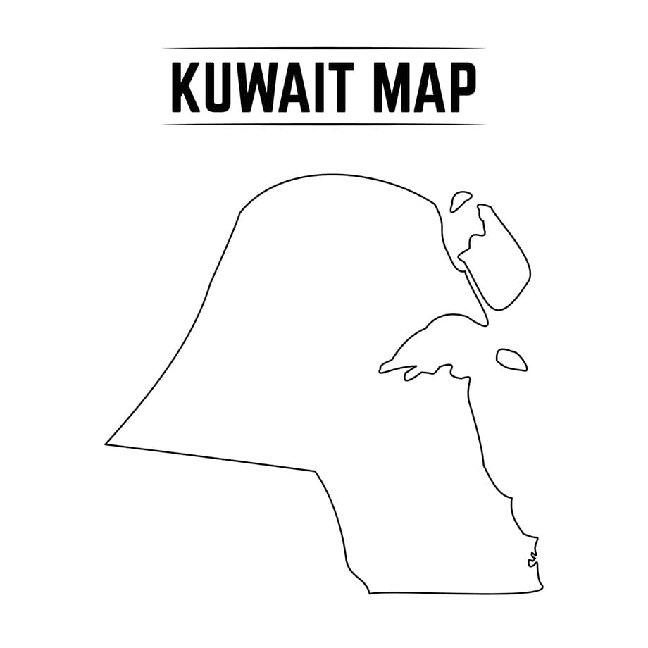 Printable Kuwait Map Outline
