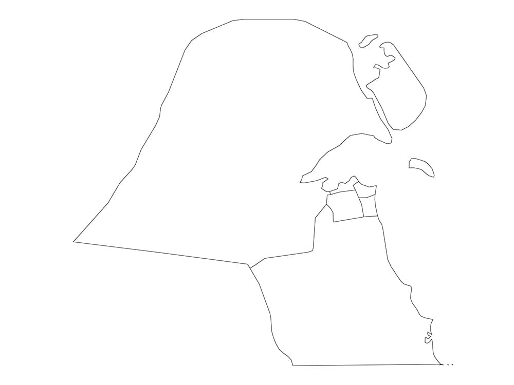 Printable Kuwait On The Map