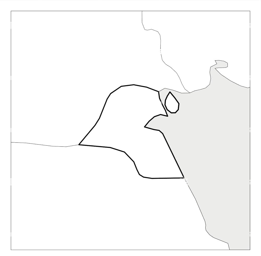 Printable Kuwait State Map