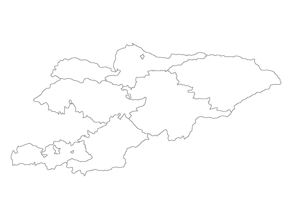 Printable Kyrgyzstan Blank Map