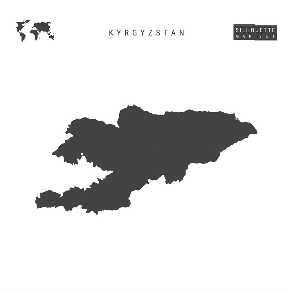 Printable Kyrgyzstan Country Map