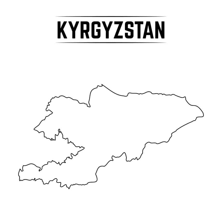 Printable Kyrgyzstan Map