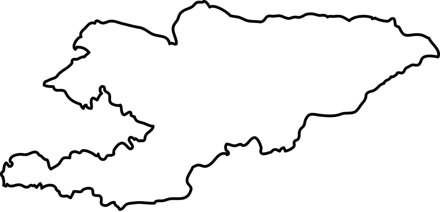 Printable Kyrgyzstan On The Map
