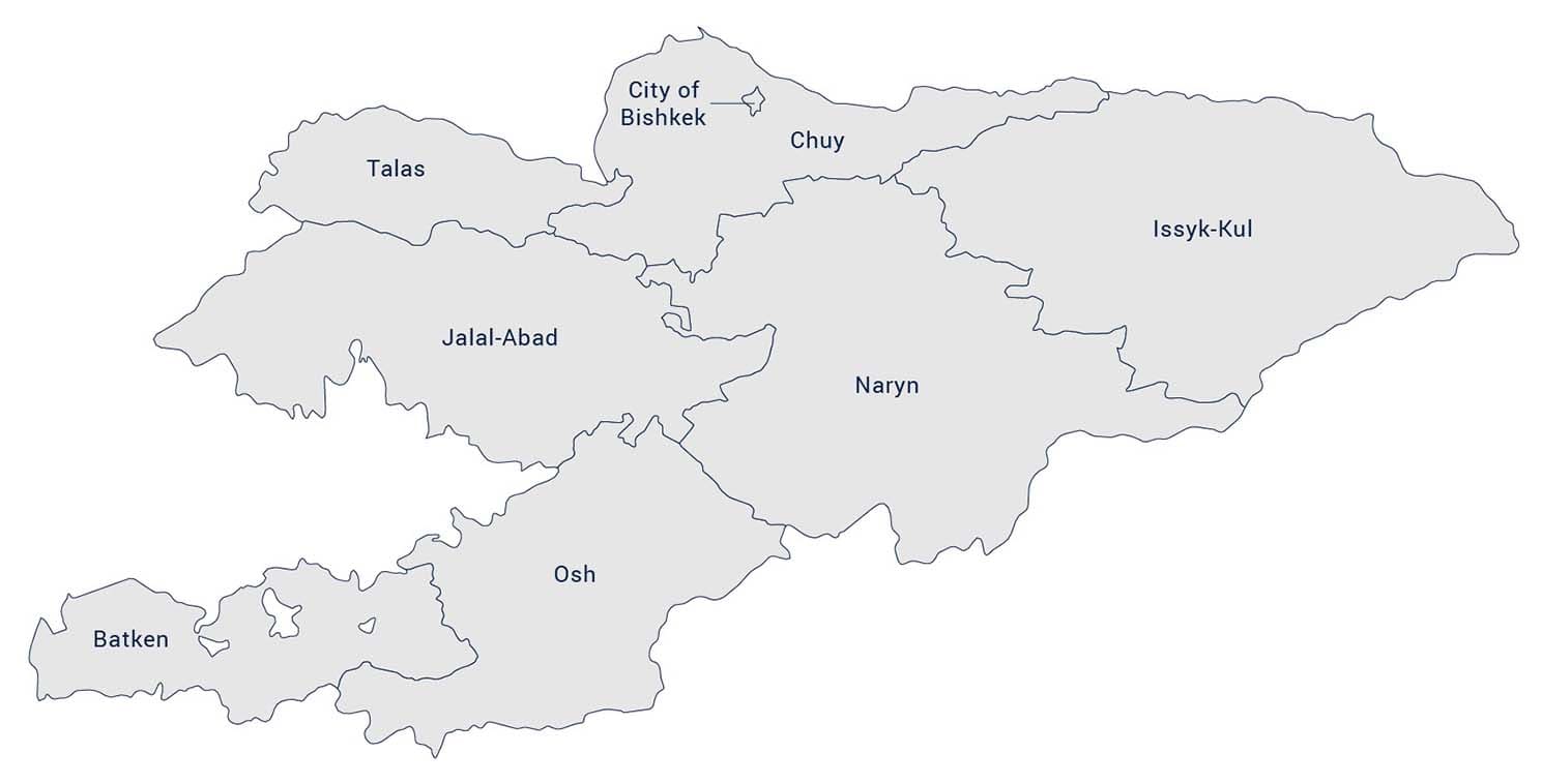 Printable Kyrgyzstan Religion Map