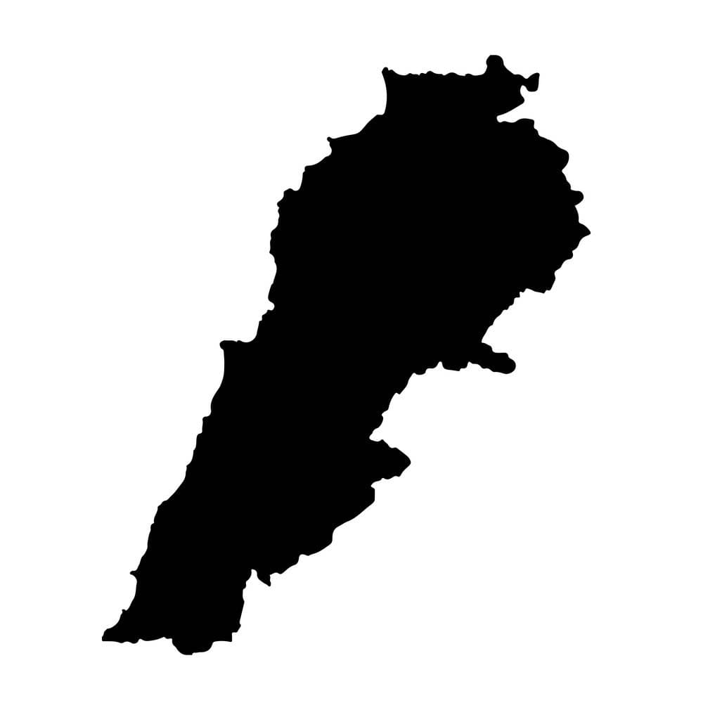 Printable Lebanon Map Blank