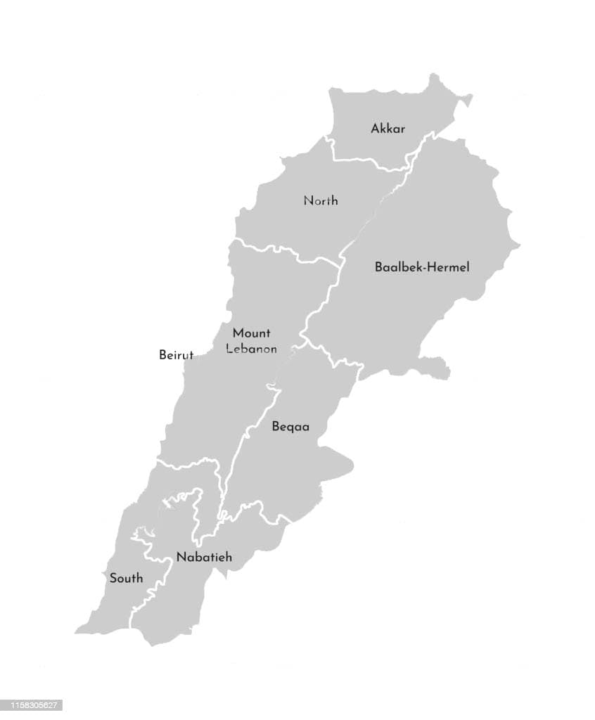 Printable Lebanon Map Detailed