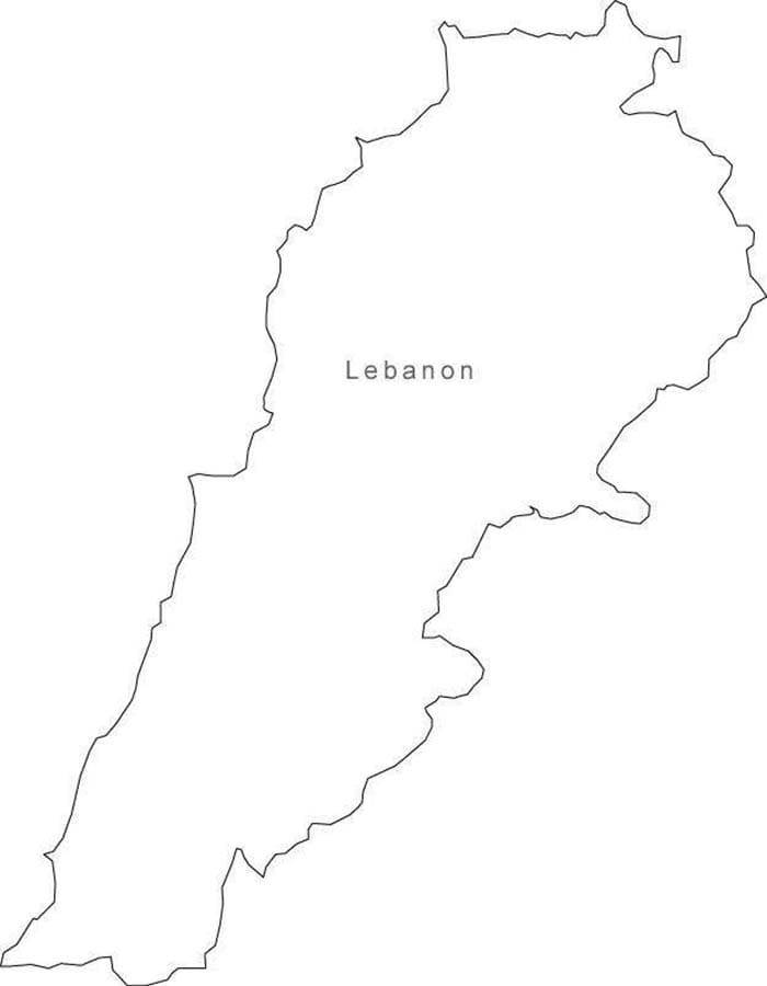 Printable Lebanon On The Map