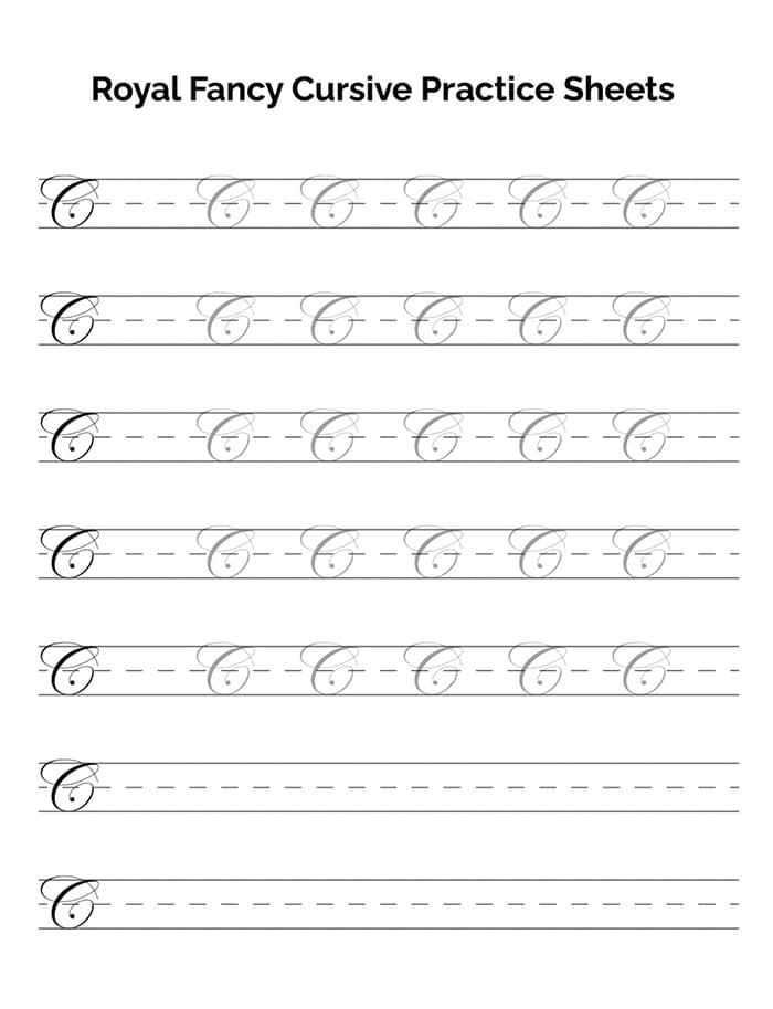 Printable Letter C In Cursive Writing