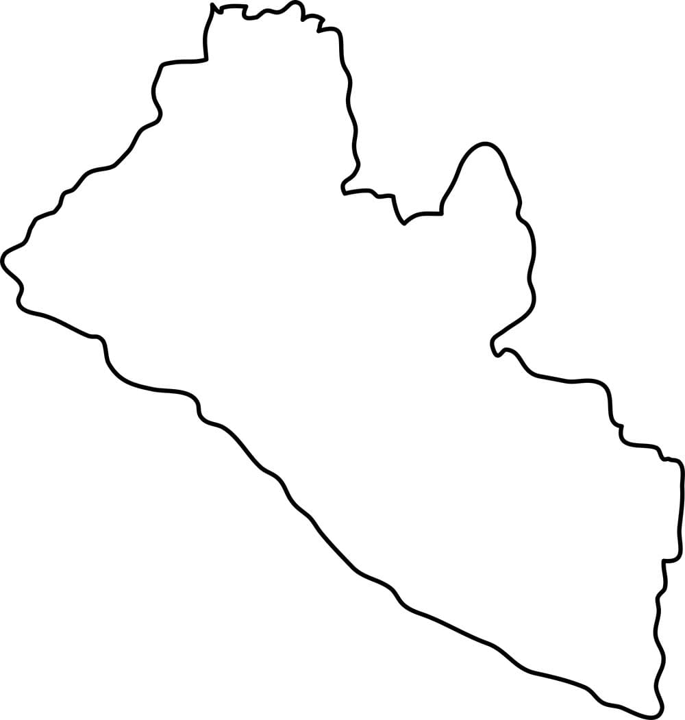Printable Liberia Map
