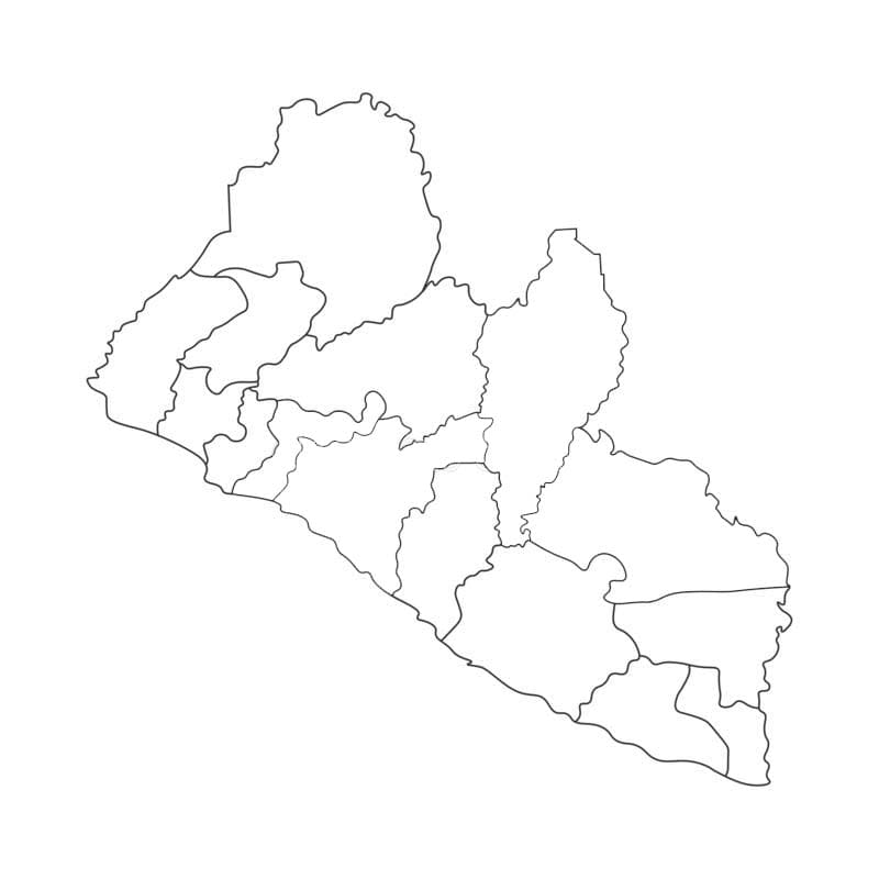 Printable Liberia Religion Map