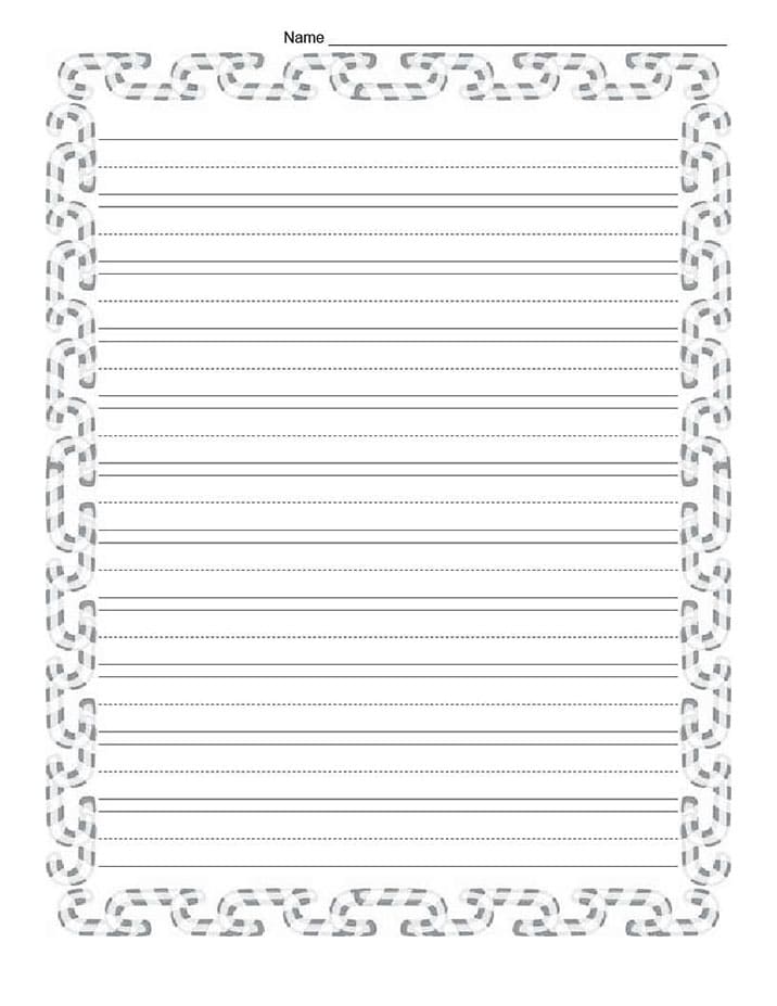 Printable Lined Paper Border