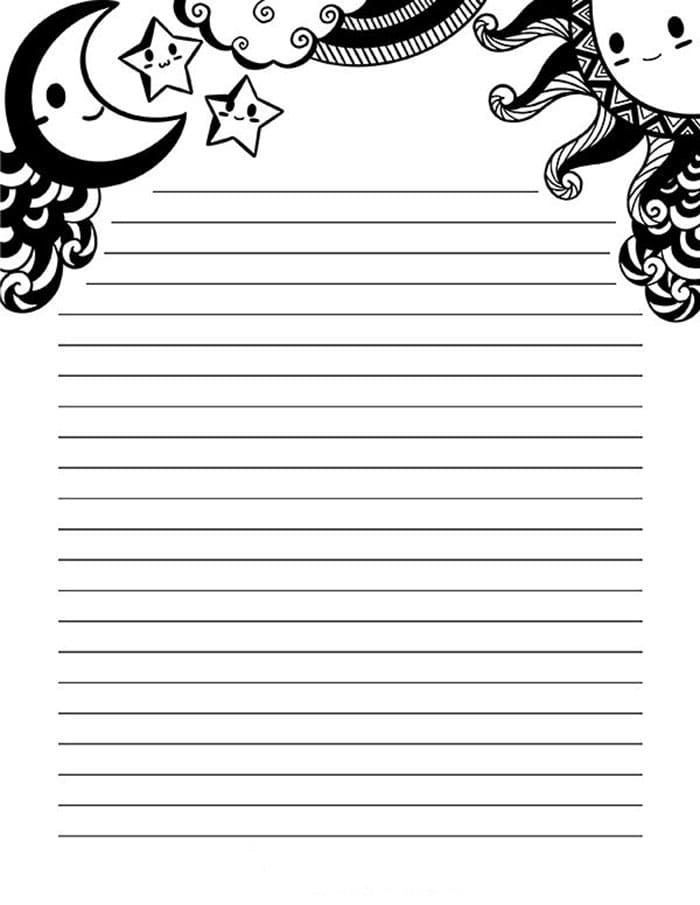 Printable Lined Paper Cute