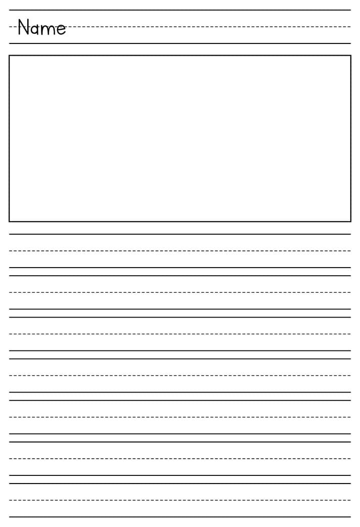 Printable Lined Paper Kindergarten