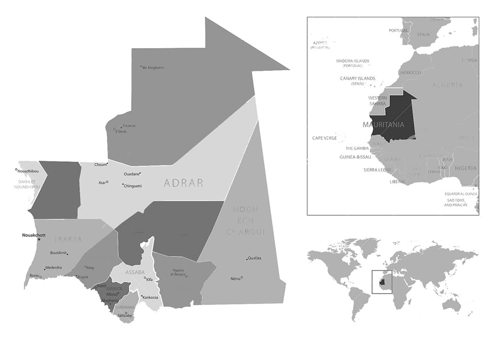 Printable Map Capital Of Mauritania