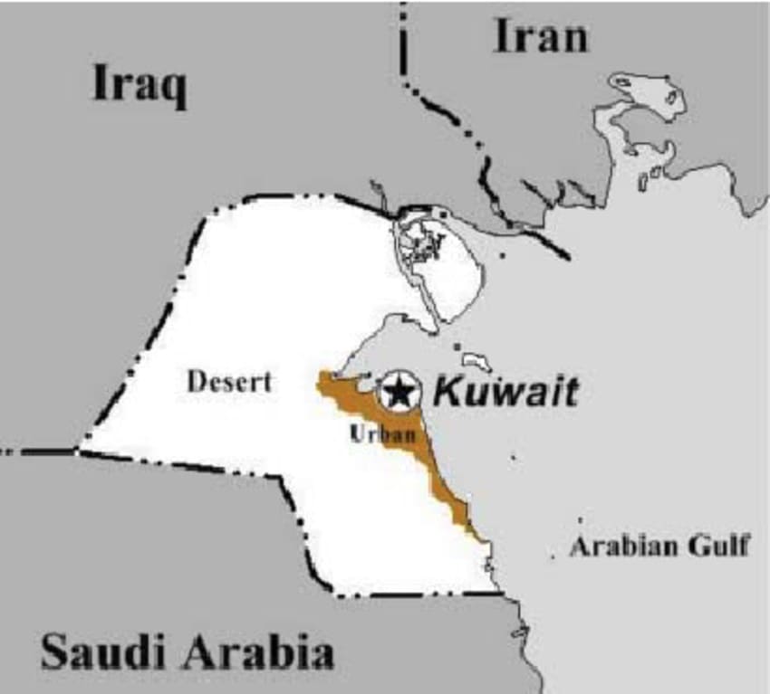 Printable Map Kuwait City