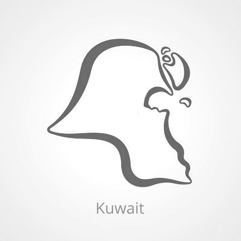 Printable Map Kuwait Country