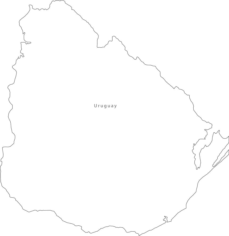 Printable Map Of Uruguay