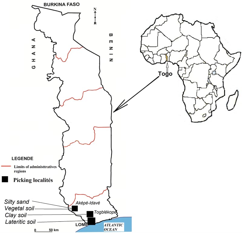 Printable Map Togo Capital