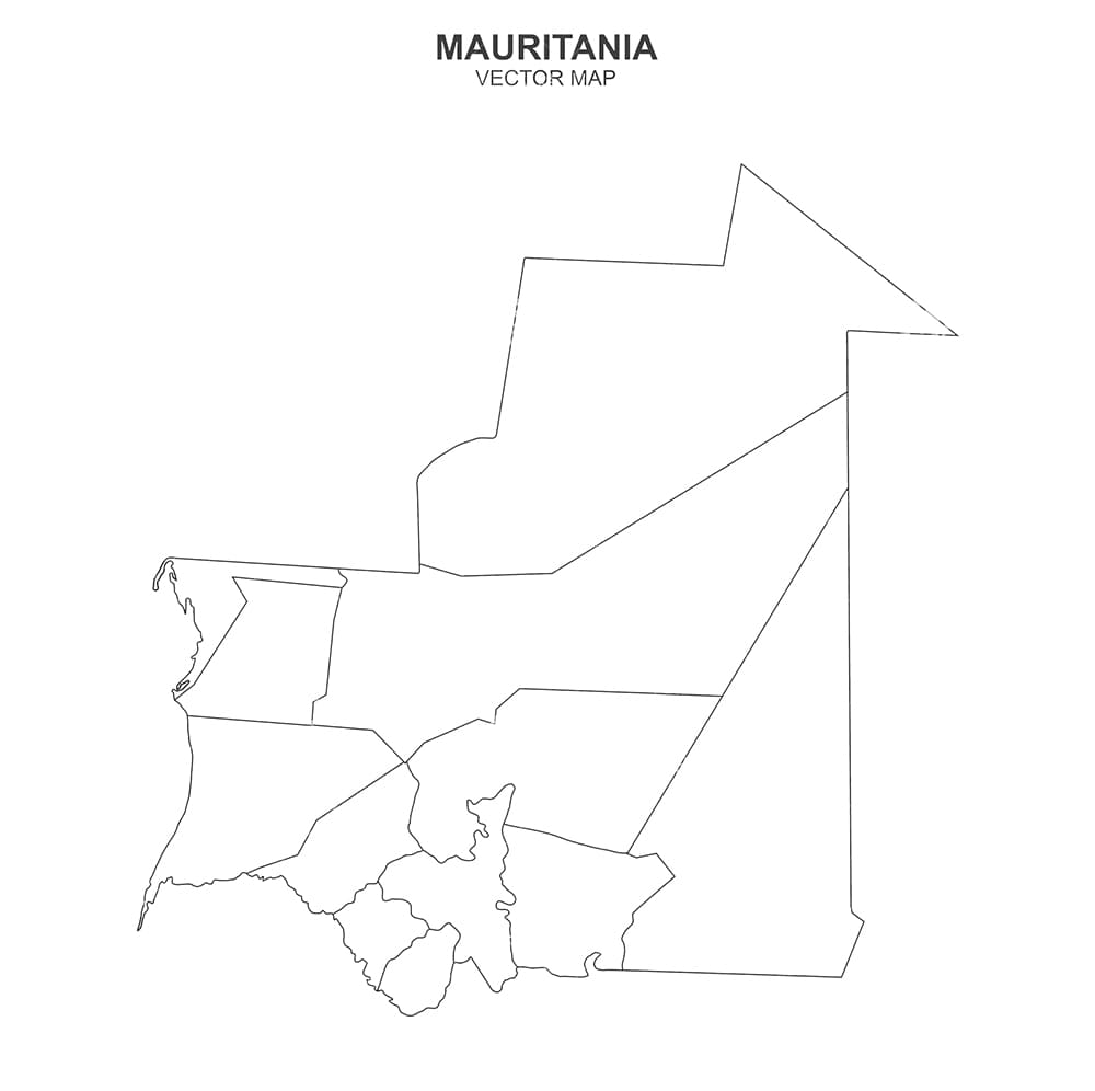 Printable Mauritania Capital City Map
