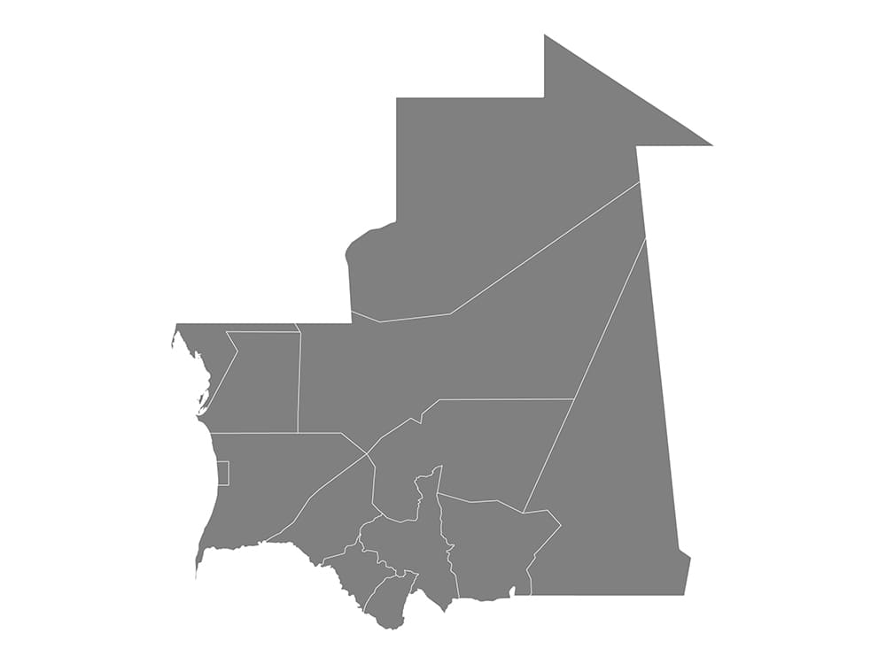 Printable Mauritania Map World