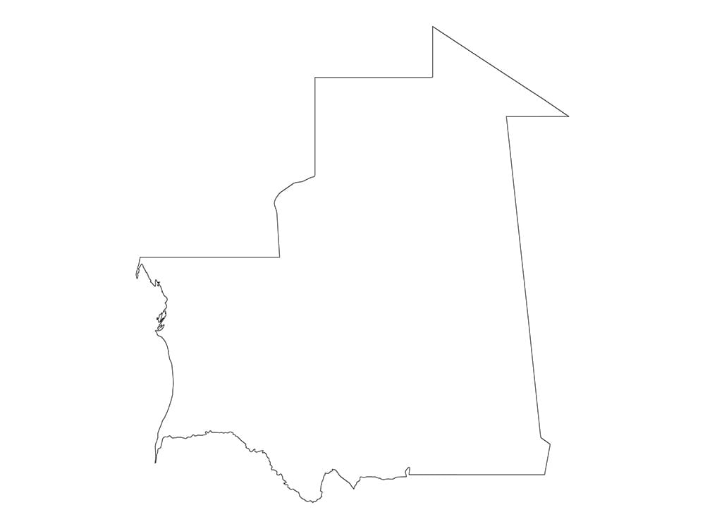 Printable Mauritania On Map