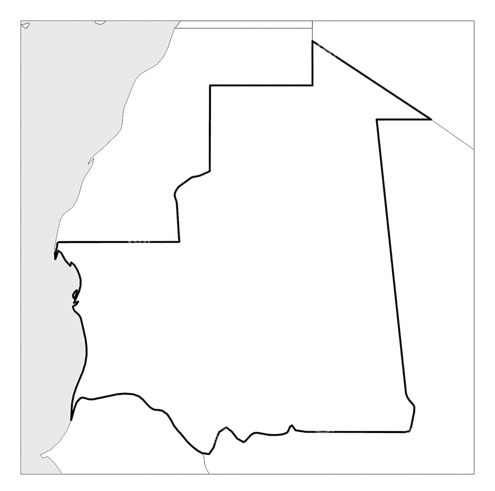 Printable Mauritania On The Map