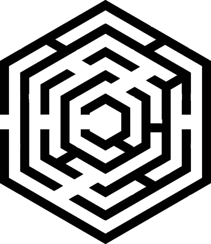 Printable Maze Hexagon