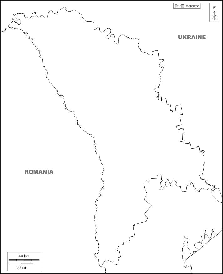 Printable Moldova Map Location