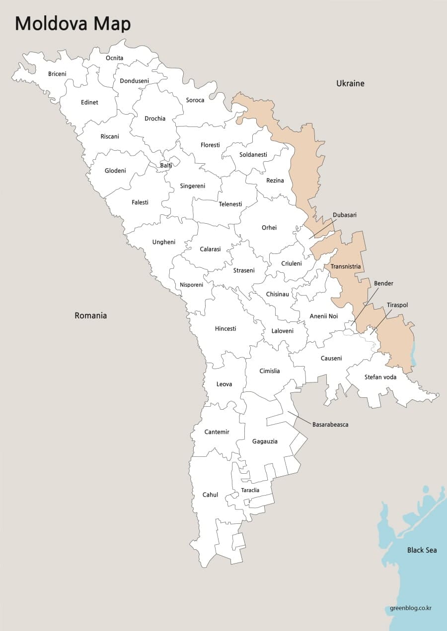 Printable Moldova On World Map