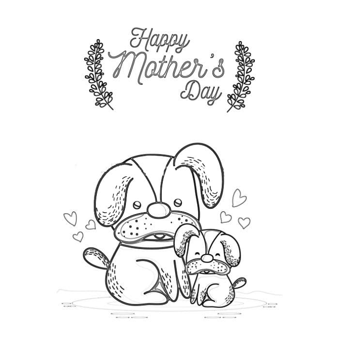 Printable Mothers Day Cards Dogs