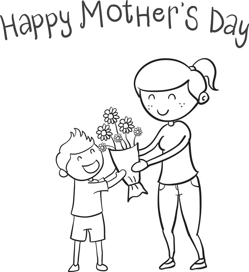Printable Mothers Day Cards Drawing
