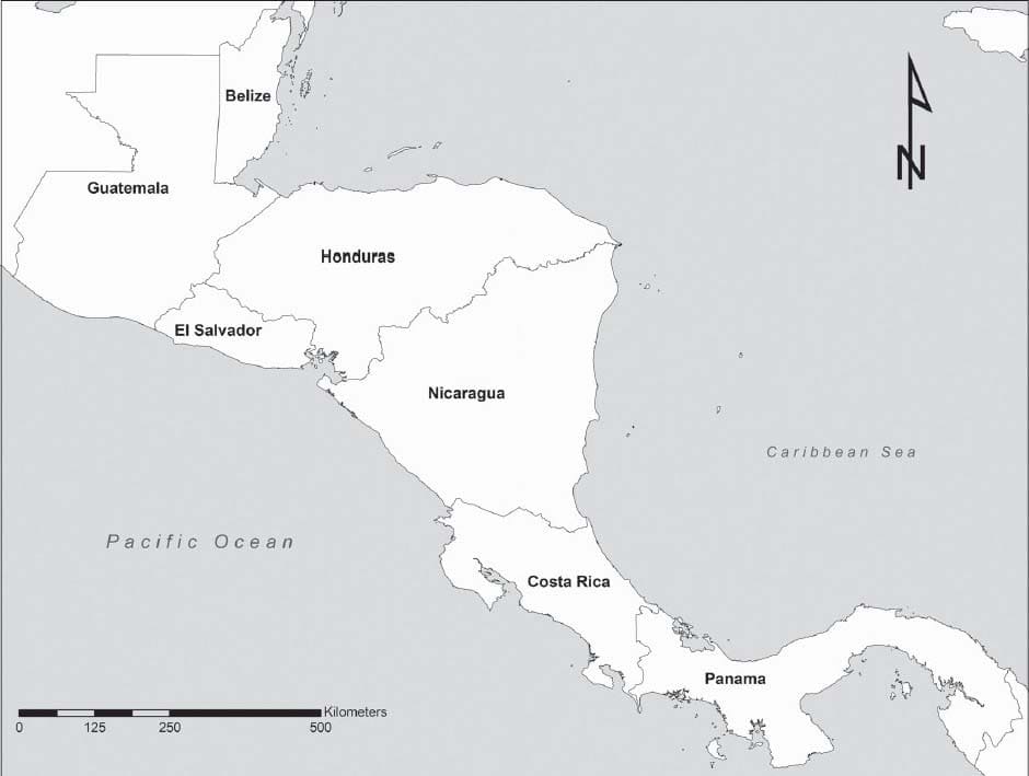 Printable Nicaragua Location On Map