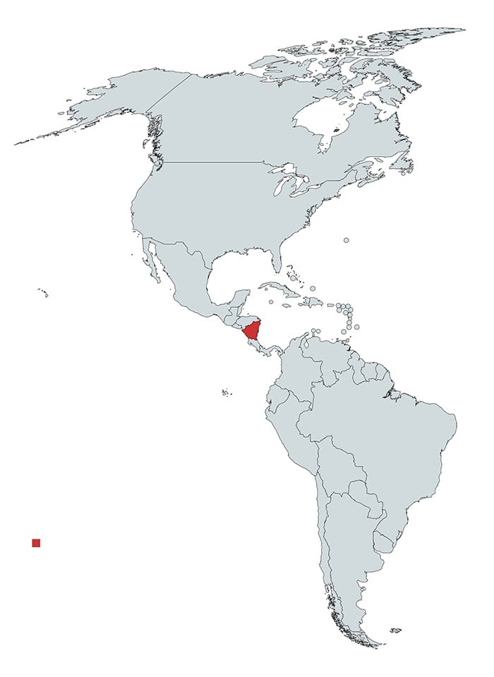 Printable Nicaragua Map Location