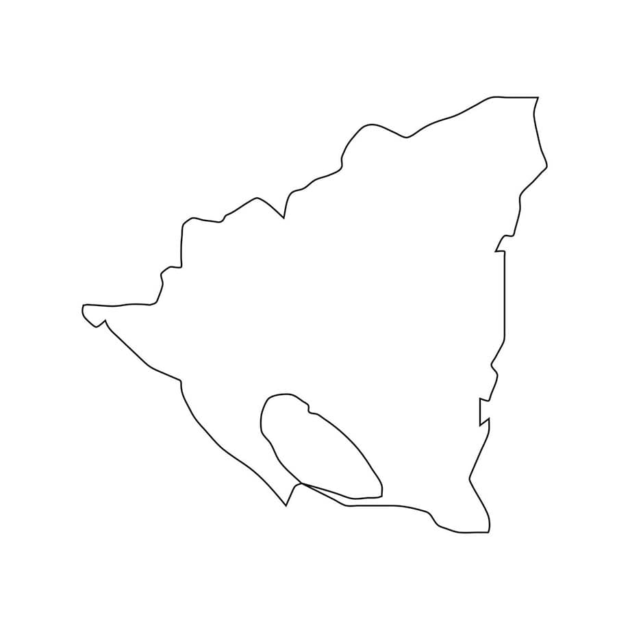 Printable Nicaragua Map