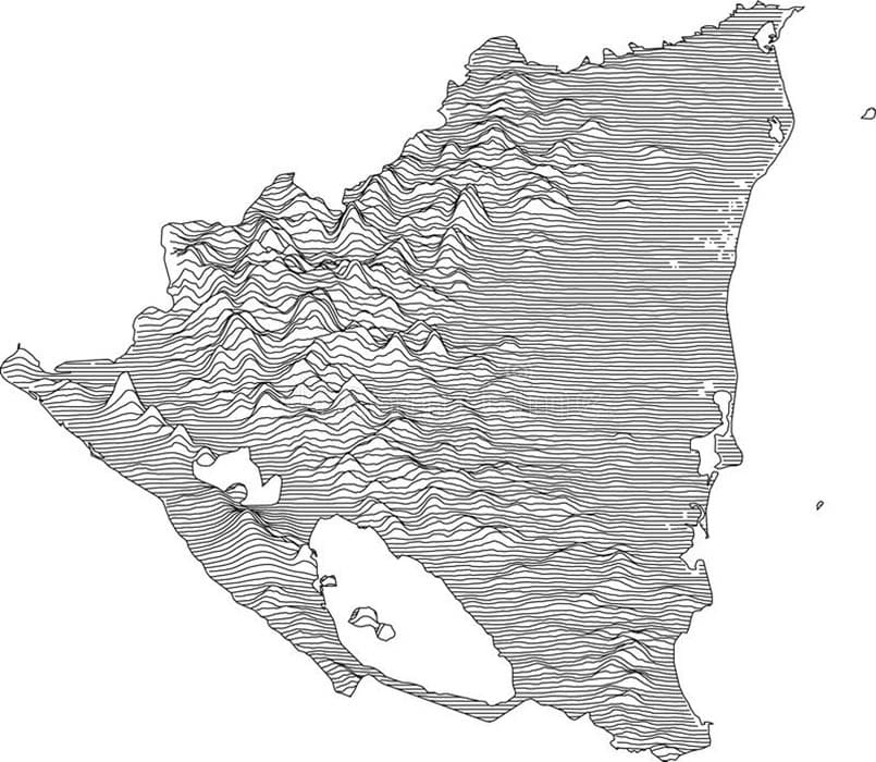 Printable Nicaragua Topographic Map