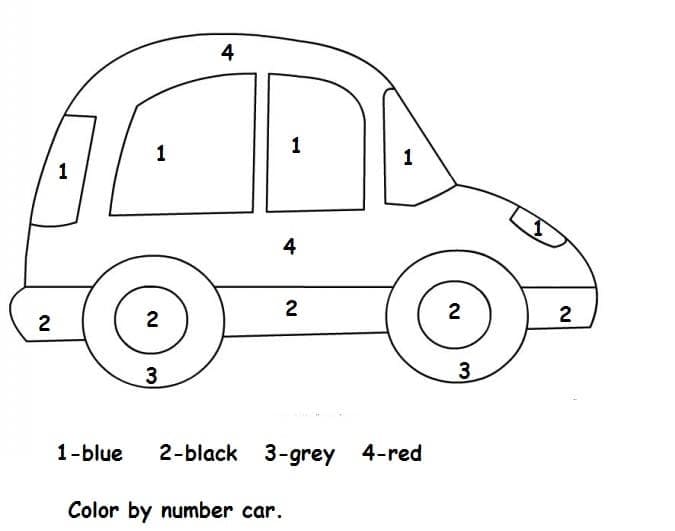 Printable Normal Car Paint by Number