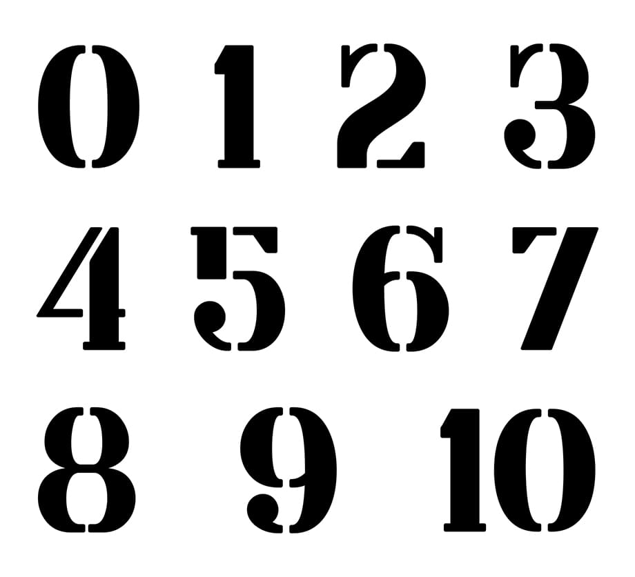 Printable Number Sign Stencil