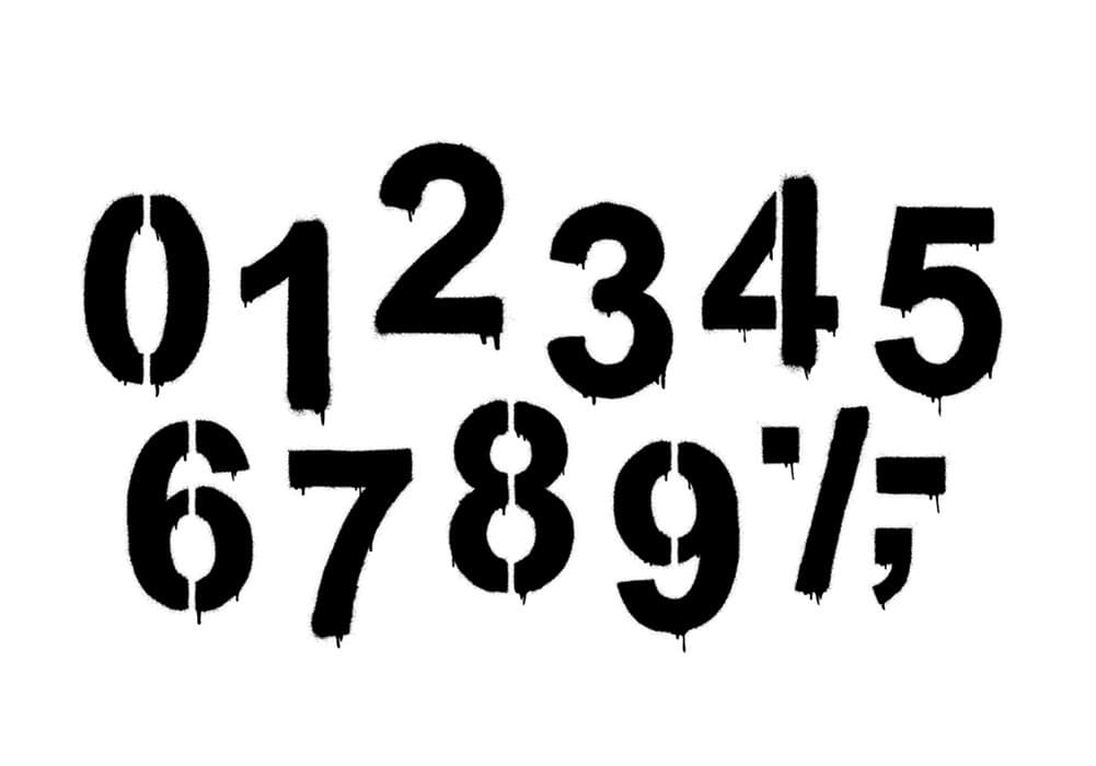 Printable Number Stencil Kit
