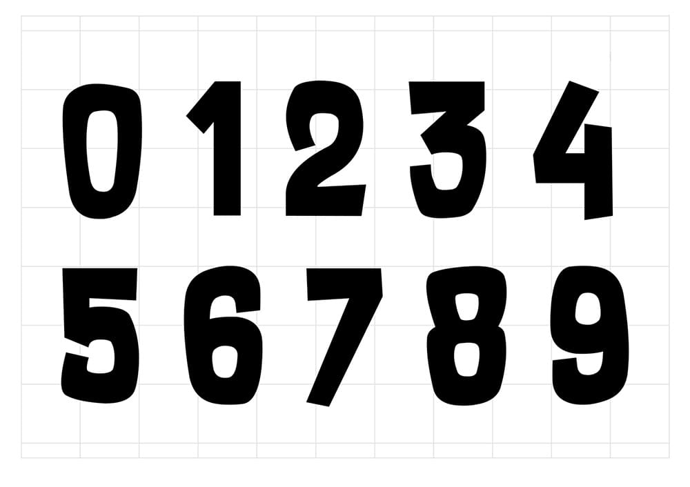 Printable Number Stencils Small