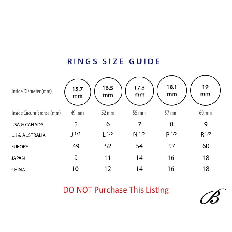 Printable Ring Size Chart Etsy