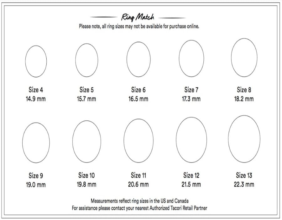 Printable Ring Size Chart Guide