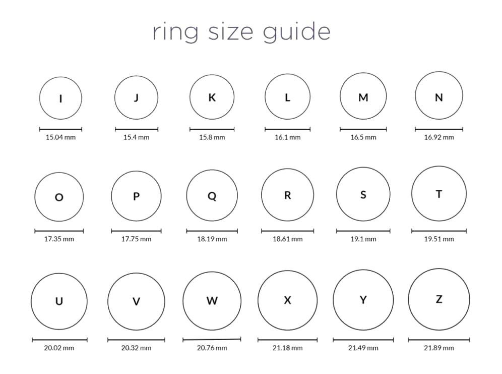 Printable Ring Size Chart Mm