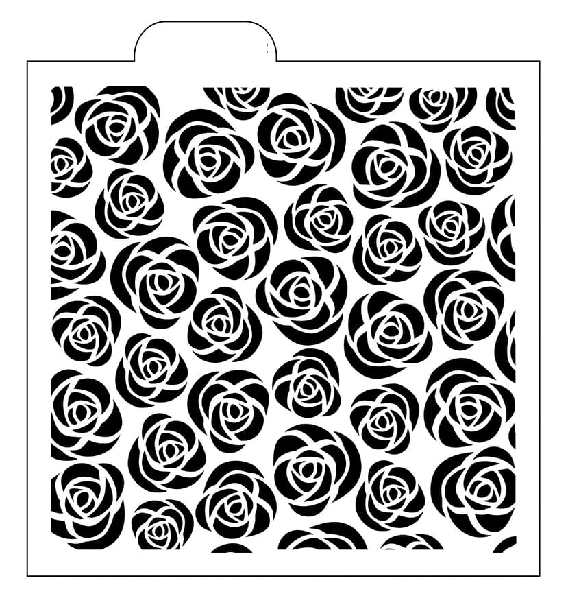Printable Rose Border Stencil