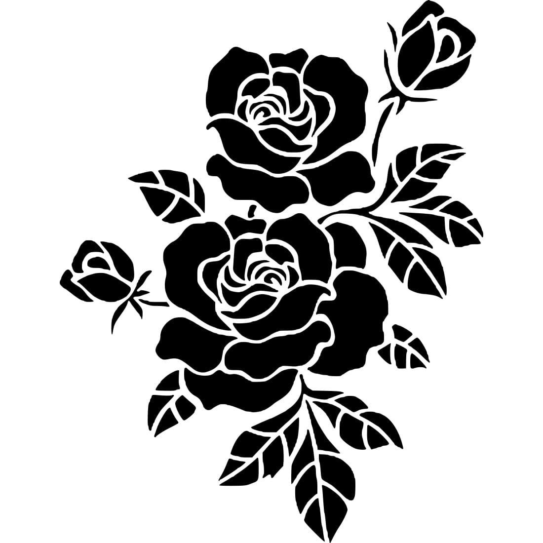 Printable Rose Stem Stencil