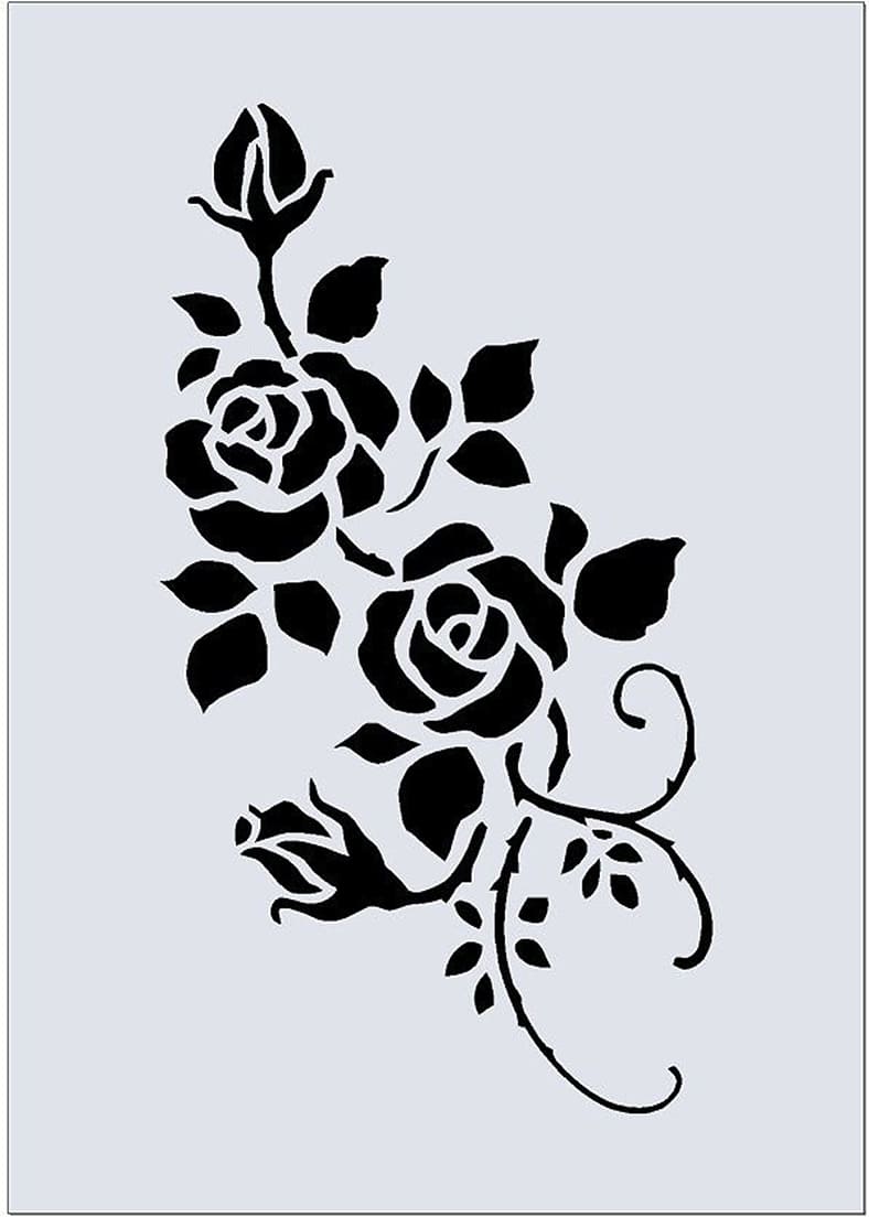 Printable Rose Stencil Design