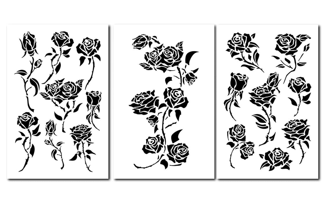 Printable Rose Stencil Patterns