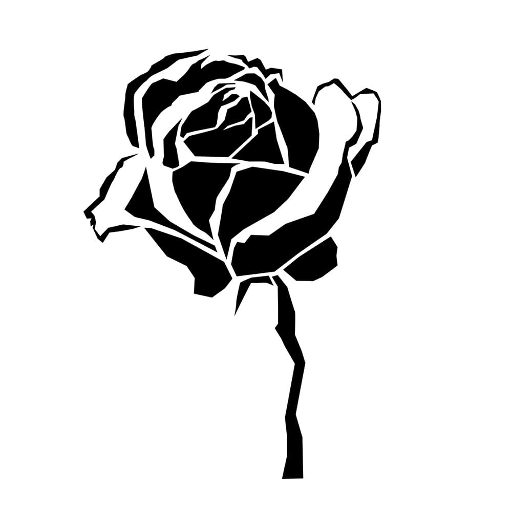 Printable Rose Stencil