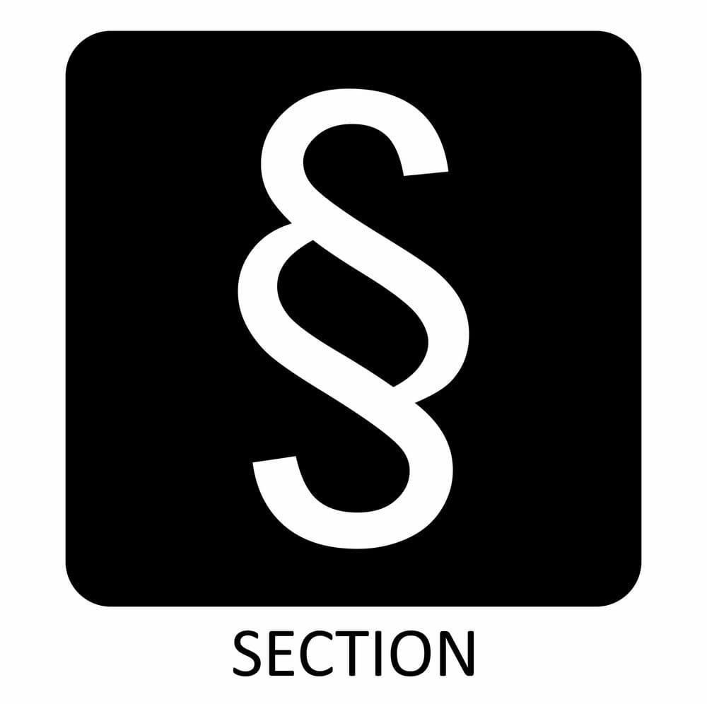 Printable Section Sign In Symbol