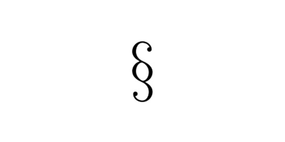 Printable Section Sign Symbol Latex